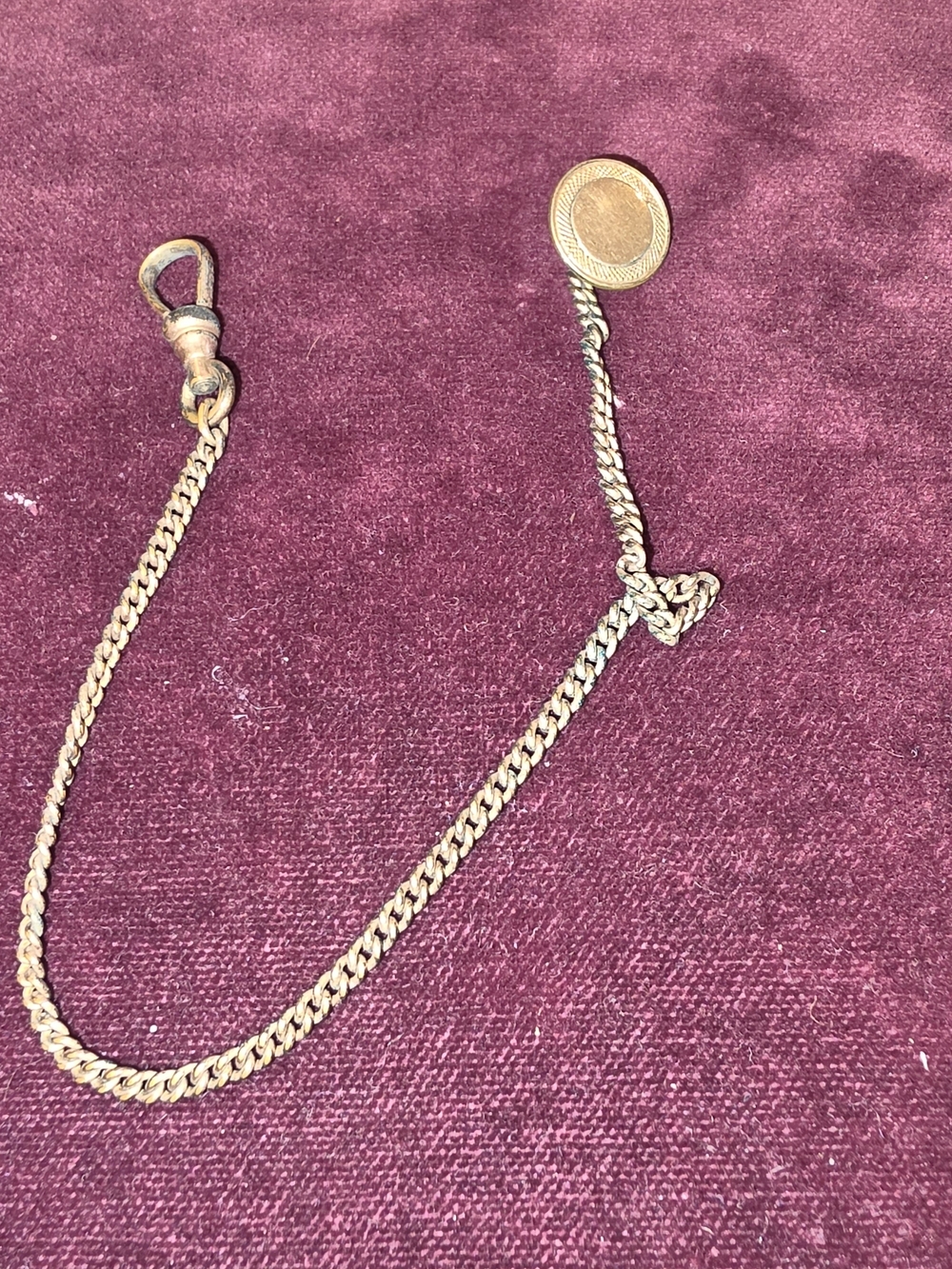 Gold-Tone Chain Fob with Button End - Women's Accessory